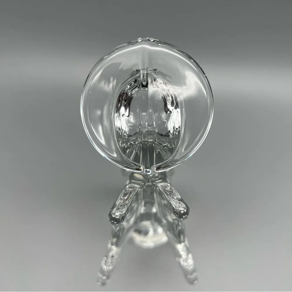 The Toscany Collection 24% Lead Crystal Clear Solid Angel Figurine 9” Japan - Picture 6 of 7